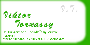 viktor tormassy business card